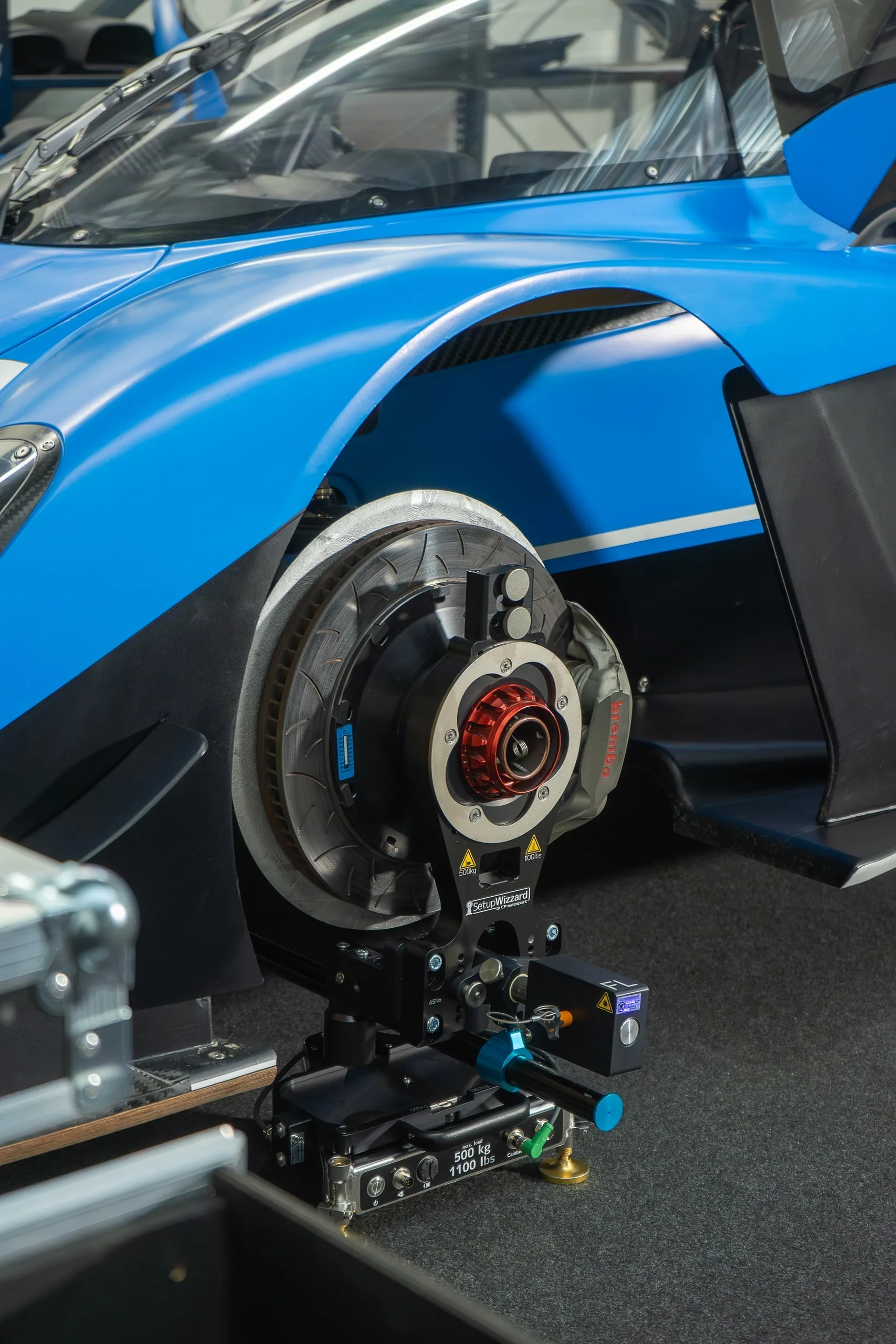 Kalana in the rain at Porsche Ring during correlation testing
