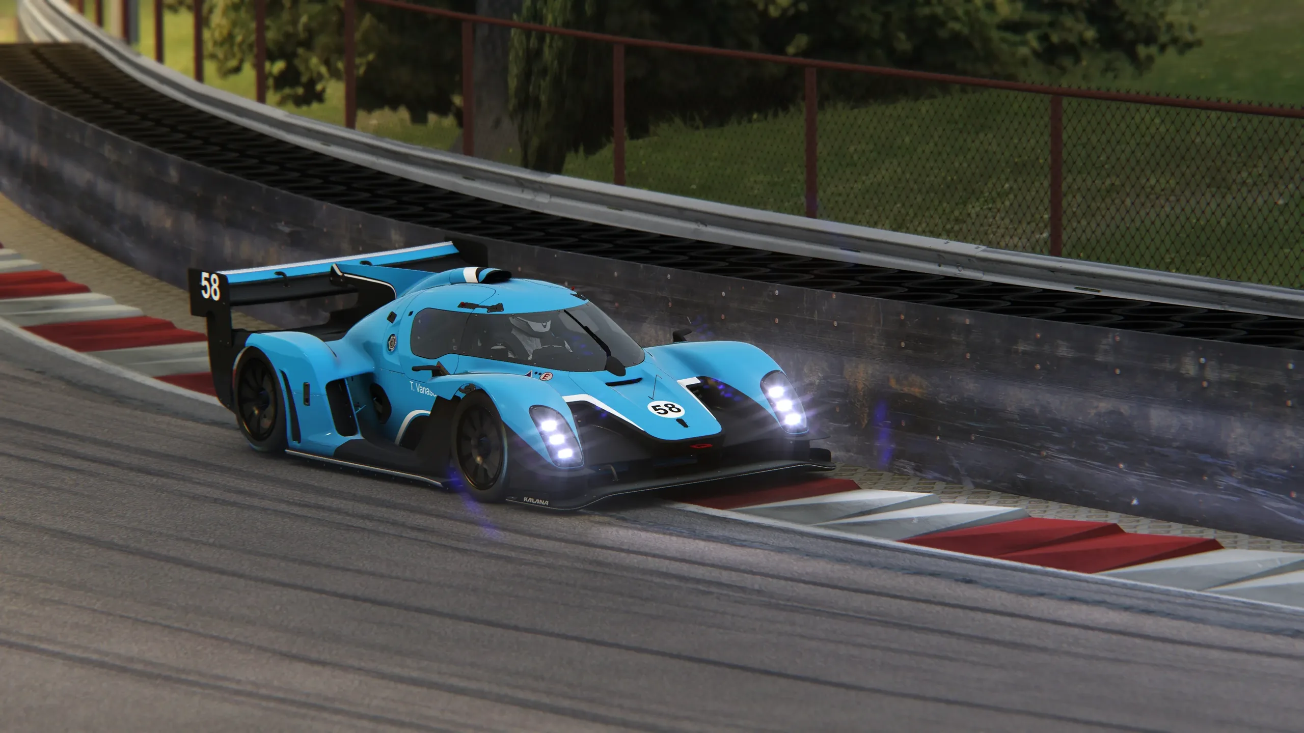 Kalana at Bikernieki circuit in simulation
