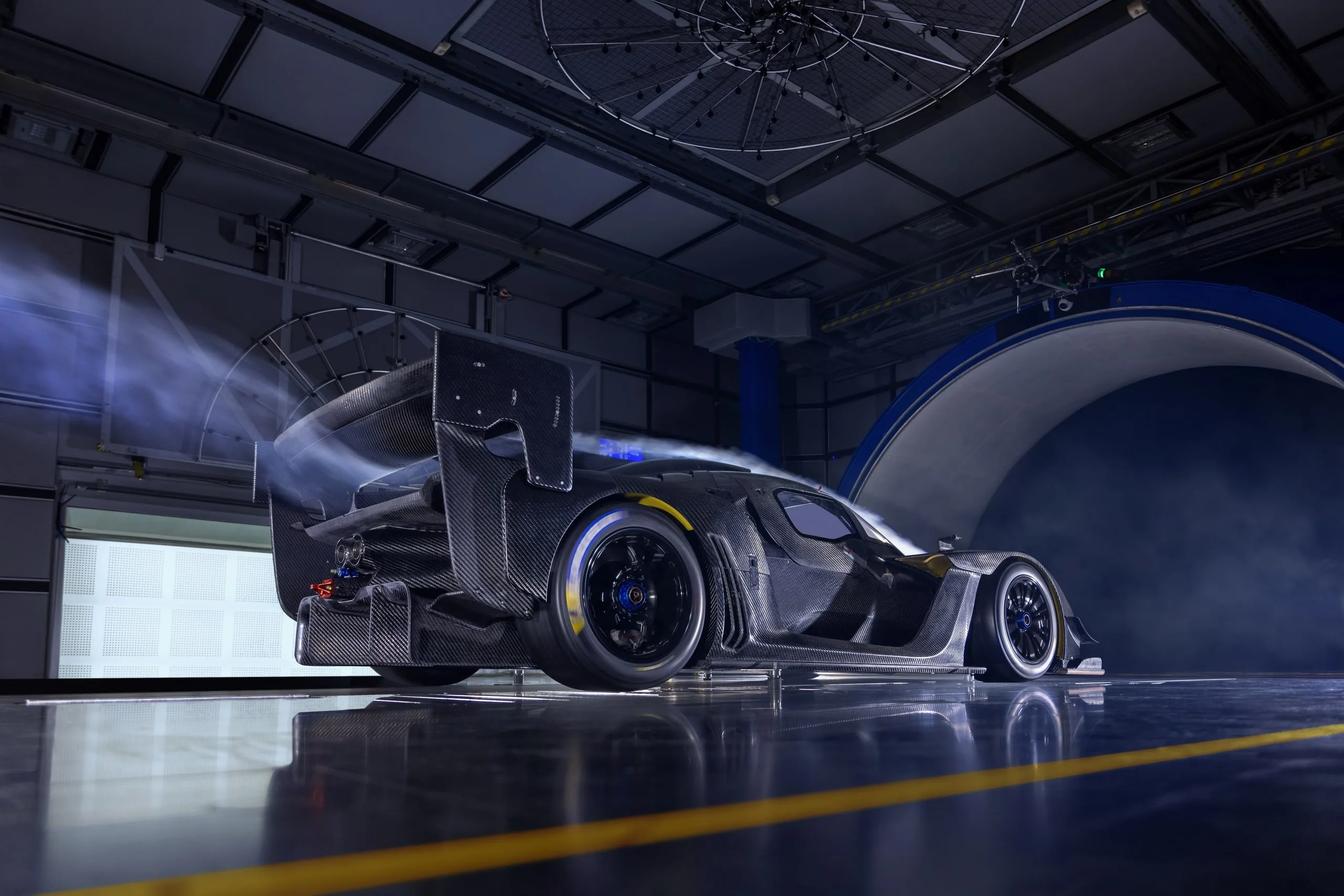 Kalana in Pininfarina wind tunnel, rear view